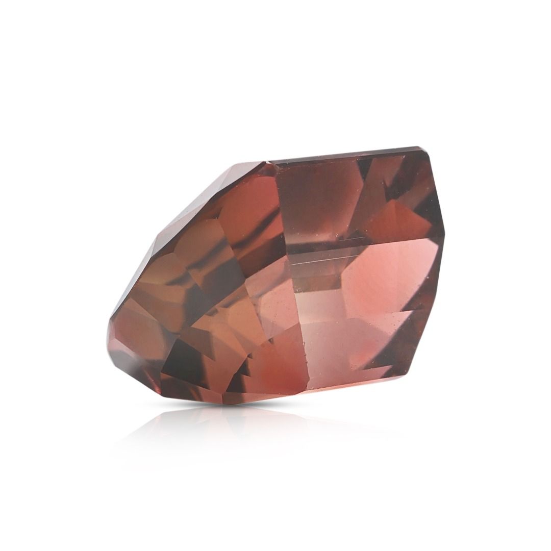 ⁦אבן חן טורמלין טבעי נדירה 9.25ct דו-גונית בחיתוך כרית, עם תעודת NGI⁩ – תמונה ⁦5⁩