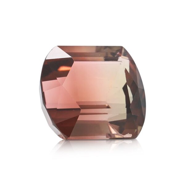 אבן חן טורמלין טבעי נדירה 9.25ct דו-גונית בחיתוך כרית, עם תעודת NGI