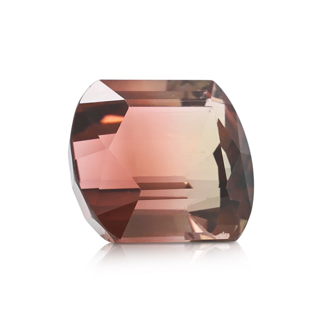 ⁦אבן חן טורמלין טבעי נדירה 9.25ct דו-גונית בחיתוך כרית, עם תעודת NGI⁩ – תמונה ⁦2⁩