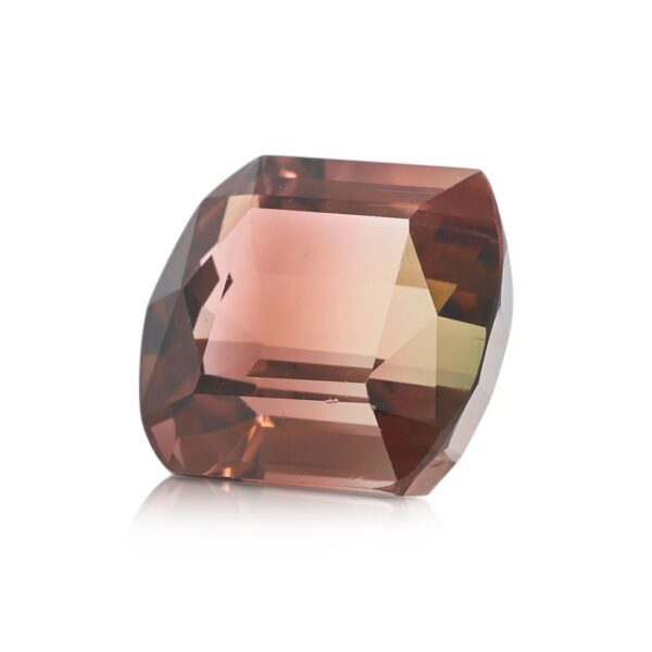 אבן חן טורמלין טבעי נדירה 9.25ct דו-גונית בחיתוך כרית, עם תעודת NGI
