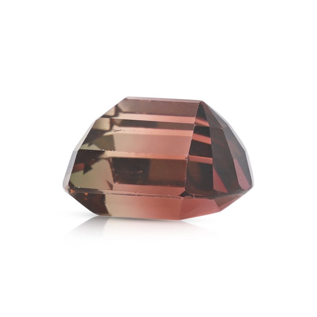 ⁦אבן חן טורמלין טבעי נדירה 9.25ct דו-גונית בחיתוך כרית, עם תעודת NGI⁩ – תמונה ⁦9⁩